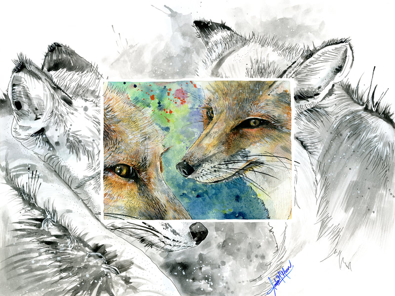 fox-artwork-moran-red-illustration-painting-carlendar